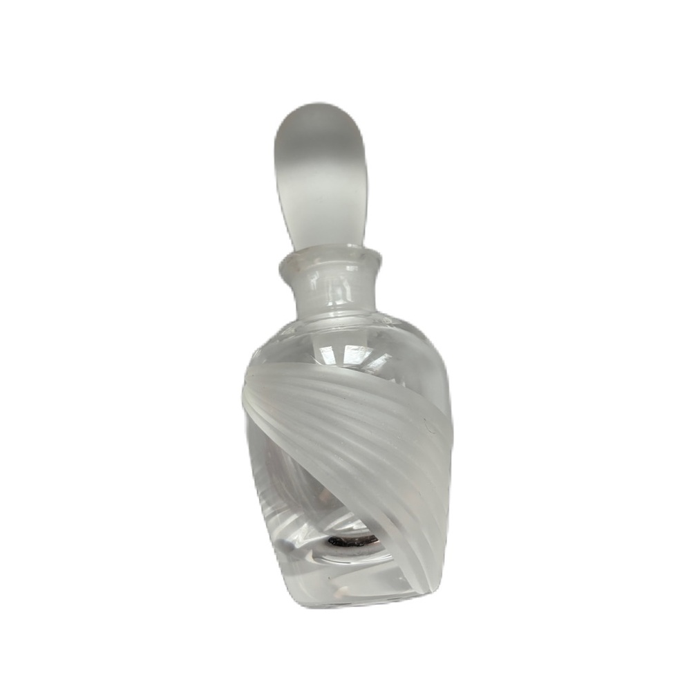 VTG Lenox Windswept Crystal Perfume Bottle Lead Crystal Made in USA Frosted Clea - Picture 14 of 14